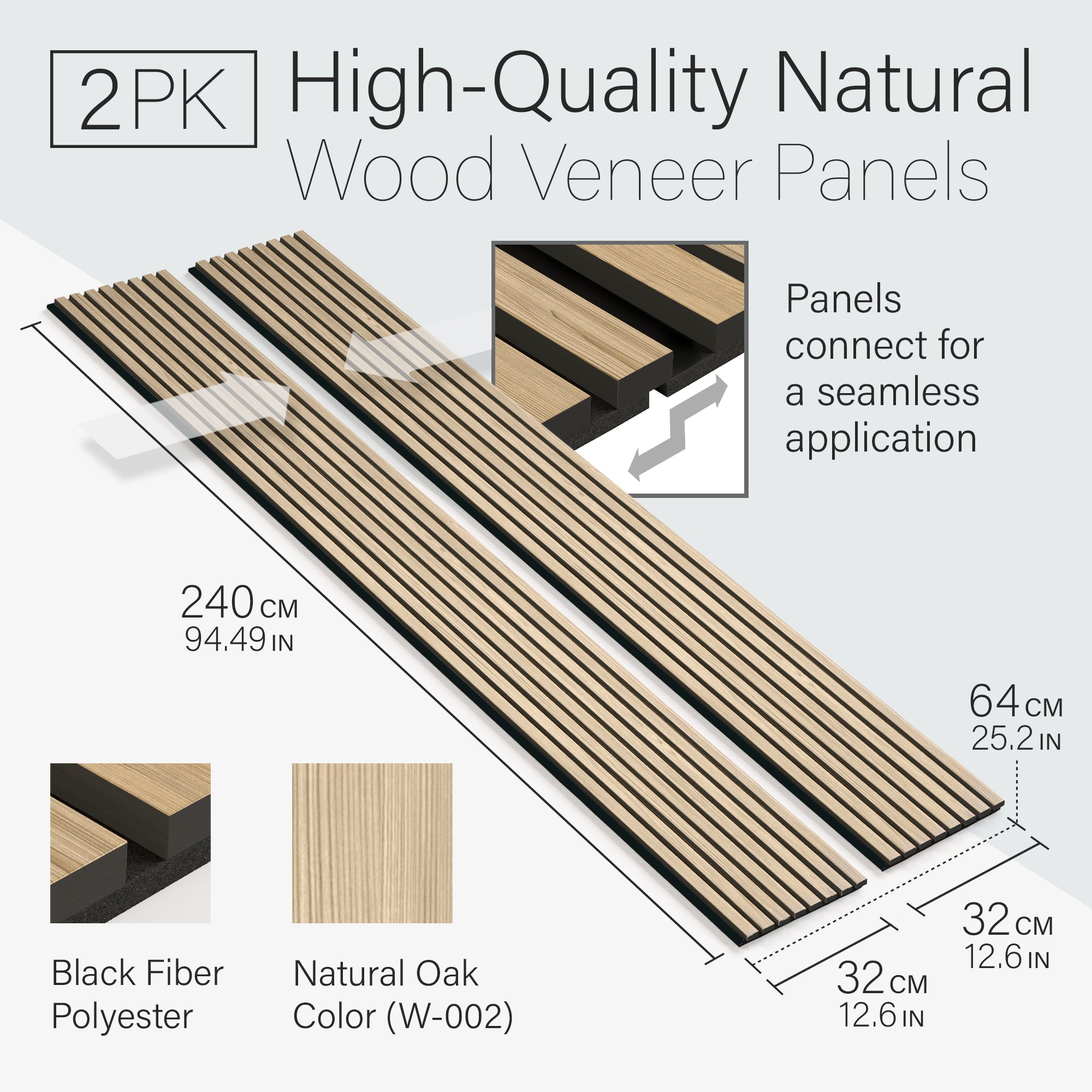 Natural Oak Panel 2-Pack